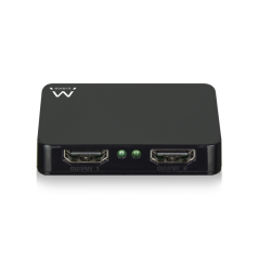 Duplicateur HDMI Ewent 1x2 - Résolution 4K à 30 Hz - Câble d'alimentation de 80 cm inclus - Indicateur LED - Noir