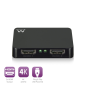 Duplicateur HDMI Ewent 1x2 - Résolution 4K à 30 Hz - Câble d'alimentation de 80 cm inclus - Indicateur LED - Noir