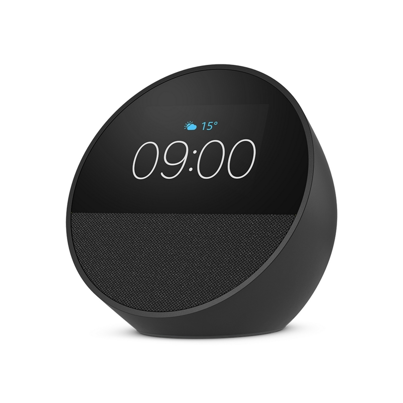 Enceinte connectée et réveil Amazon Echo Spot - Son puissant et intense - Alexa - Gris