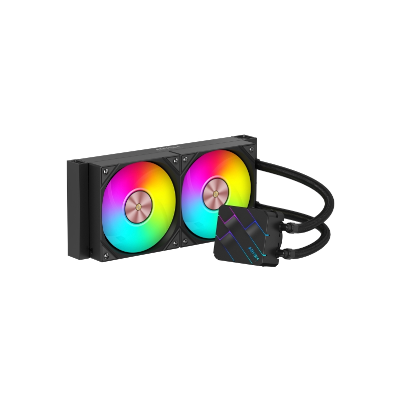 Kit de refroidissement liquide Abysm Oceanic TIDE 240 ARGB - 2 ventilateurs 120 mm - Éclairage ARGB - Pompe 2 500 tr/min