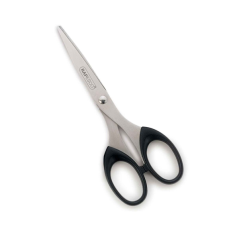 Ciseaux Rapesco Essential en acier inoxydable 16 cm - Poignées ergonomiques - Convient aux droitiers et aux gauchers - Noir