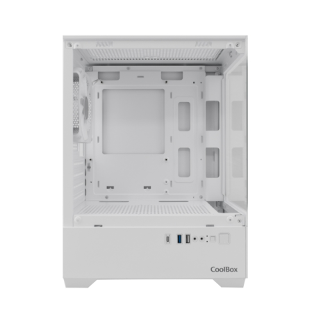 Boîtier Coolbox GM200 Vision Lite Mini Tour Micro ATX/Mini-ITX - Panneaux avant et latéraux en verre trempé - Compatible