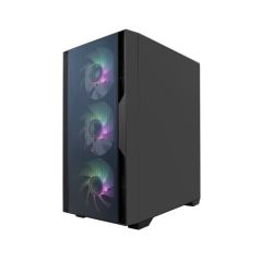 Boîtier tour micro ATX Coolbox GM220 MPFusion - Panneau latéral en verre trempé - Emplacements pour disques durs 2,5" et 3,5"