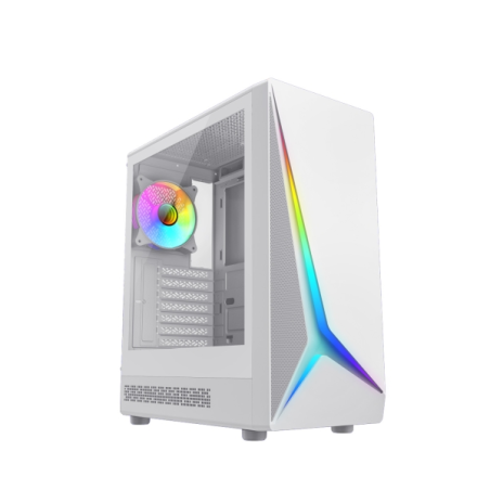Boîtier tour Coolbox GA450 StarLight ATX, Micro ATX, Mini-ITX - Côtés en verre trempé - Disque dur 2,5" et 3,5" - USB-A 3.0