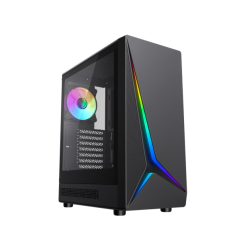 Boîtier tour Coolbox GA450 StarLight ATX, Micro ATX, Mini-ITX - Côtés en verre trempé - Disque dur 2,5" et 3,5" - USB-A 3.0