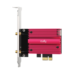 Adaptateur réseau Wi-Fi 7 PCIe tribande Cudy BE9300 - Bluetooth 5.4 - Dissipateur thermique - Base d'antenne aimantée
