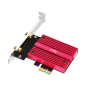 Adaptateur réseau Wi-Fi 7 PCIe tribande Cudy BE9300 - Bluetooth 5.4 - Dissipateur thermique - Base d'antenne aimantée