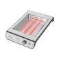 Grille-pain horizontal Cecotec Turbo Easy Toast en inox - 900 W - 3 résistances à quartz - 6 niveaux de brunissage - Rangement