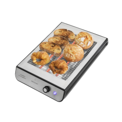 Grille-pain horizontal Cecotec Turbo Easy Toast en inox - 900 W - 3 résistances à quartz - 6 niveaux de brunissage - Rangement