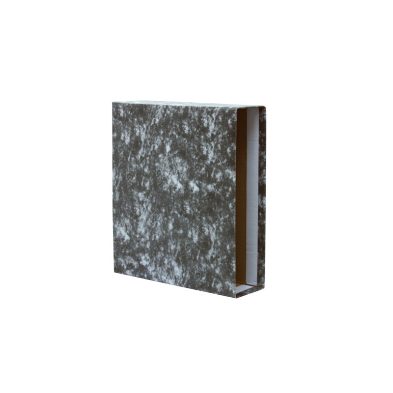 Couverture de classeur Bismark AZ - Carton doublé - Noir moucheté