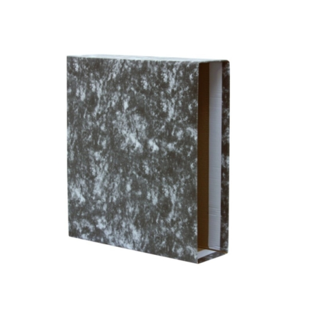 Couverture de classeur Bismark AZ - Carton doublé - Noir moucheté