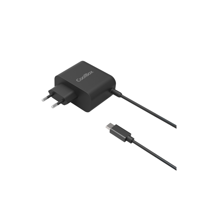 Chargeur universel pour ordinateur portable Coolbox 65 W USB-C - Compatible QC3.0 - Technologie GaN - Câble de 1,20 m