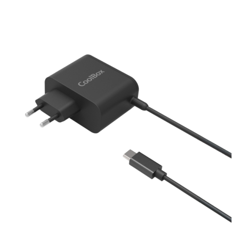 Chargeur universel pour ordinateur portable Coolbox 65 W USB-C - Compatible QC3.0 - Technologie GaN - Câble de 1,20 m
