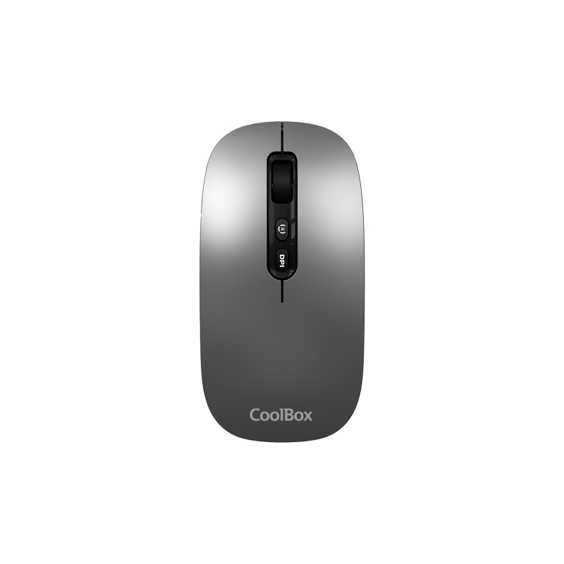 Souris sans fil Coolbox W02 - Bluetooth et RF 2,4 GHz - Ultra légère - Bouton d'accès copilote - Rechargeable par USB-C - DPI