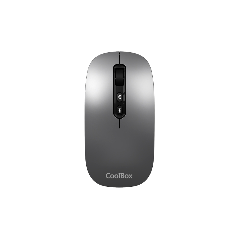 Souris sans fil Coolbox W02 - Bluetooth et RF 2,4 GHz - Ultra légère - Bouton d'accès copilote - Rechargeable par USB-C - DPI