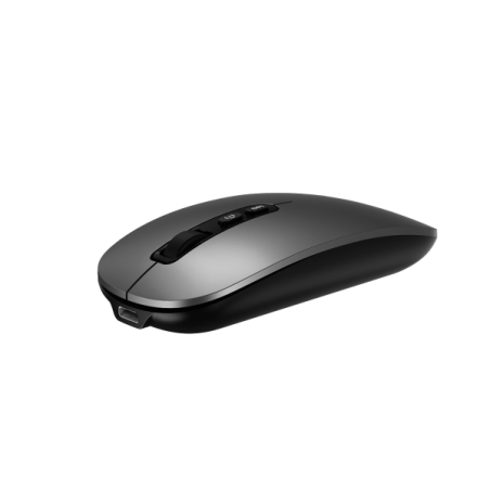 Souris sans fil Coolbox W02 - Bluetooth et RF 2,4 GHz - Ultra légère - Bouton d'accès copilote - Rechargeable par USB-C - DPI