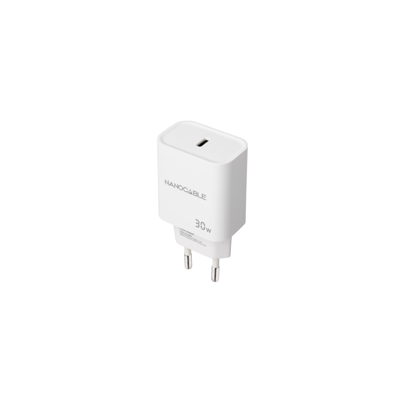Chargeur Mural USB-C/PD Nanocable 30W - Blanc