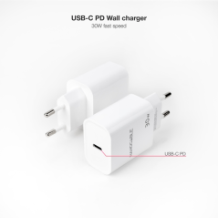 Chargeur Mural USB-C/PD Nanocable 30W - Blanc