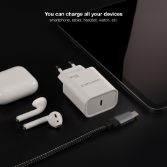 ✅ Chargeur Mural USB-C/PD Nanocable 30W - Blanc couleur Blanc en stock