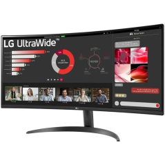 Moniteur LG Ultrawide 34" LED incurvé VA WQHD 100 Hz HDR10 FreeSync - Réponse 5 ms - Angle de vision 178º - 21:9 - HDMI