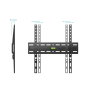 Support mural fixe Tooq LP1030F-B pour téléviseurs de 32" à 75" - Poids maximal : 45 kg - VESA 400 x 400 mm - Noir