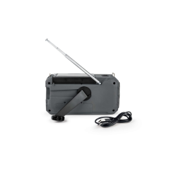 Radio solaire portable Thomson SOS - AM/FM - Batterie 8000 mAh - Lampe torche d'urgence - 3 modes de charge - Fonction