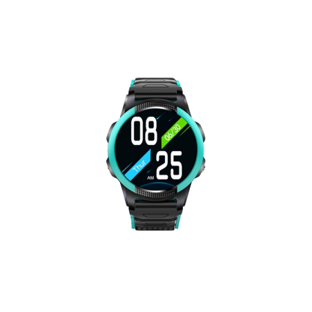 Montre connectée Savefamily Slim pour enfants avec GPS et appels – IPX7 – Caméra latérale – Écran IPS 1,28" – Verte