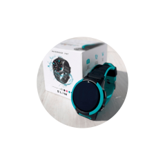 Montre connectée Savefamily Slim pour enfants avec GPS et appels – IPX7 – Caméra latérale – Écran IPS 1,28" – Verte