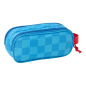 Trousse à crayons 3D Safta Mickey Mouse 1 L - 2 compartiments - Fermeture éclair - Poignée - 21 x 8 x 6 cm - Rouge et bleu