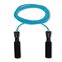 Corde à sauter Cecotec DrumFit en PVC - Poignée en mousse antidérapante - Longueur : 295 cm - Noir et bleu