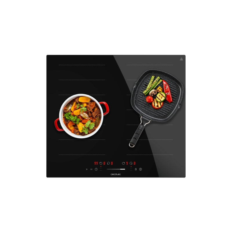 Plaque de cuisson à induction encastrable Cecotec Bolero Squad I 4001 Flex - 7200 W - Verrouillage de sécurité - Minuteur
