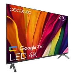 Téléviseur intelligent LED Cecotec série A4 ALU40043 43" sans cadre avec résolution 4K UHD - Processeur Cortex A55 - Google TV