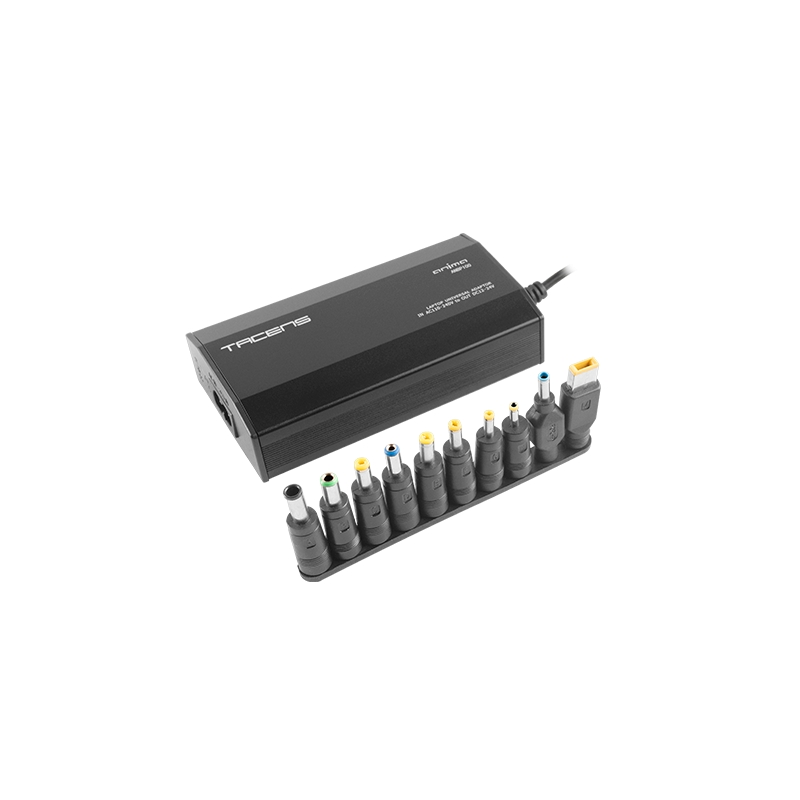 Chargeur universel pour ordinateur portable Tacens Anima ANBP100 100 W - Connexion USB - 10 adaptateurs - 8 options de tension
