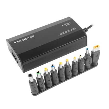 Chargeur universel pour ordinateur portable Tacens Anima ANBP100 100 W - Connexion USB - 10 adaptateurs - 8 options de tension