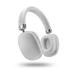 Casque Bluetooth 5.4 Energy Sistem Style - Basses profondes - Connexion multipoint - Assistant vocal - Lecteur MicroSD - Argent