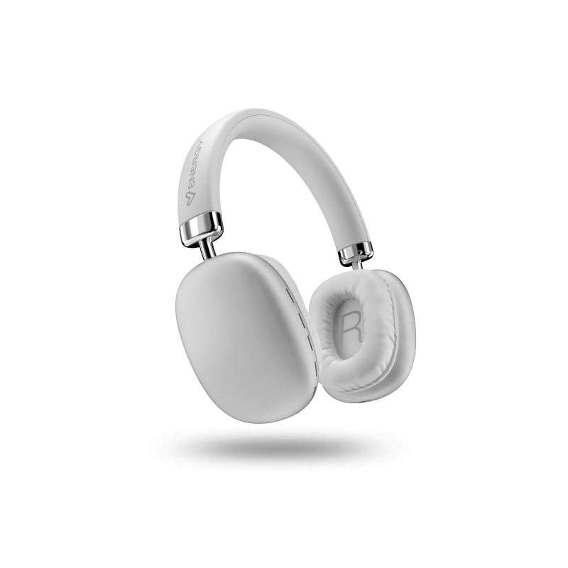 Casque Bluetooth 5.4 Energy Sistem Style - Basses profondes - Connexion multipoint - Assistant vocal - Lecteur MicroSD - Argent
