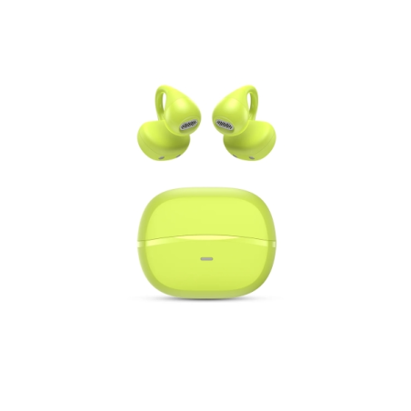 Écouteurs sans fil SPC Boost Clip - Design ouvert - Réduction du bruit - Contrôle tactile - Appairage rapide Google - Vert
