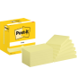 Post-It Pack de 12 blocs de 100 notes autocollantes repositionnables - Forme rectangulaire - 76 x 127 mm - Jaune clair