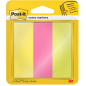 Lot de 3 blocs de 100 marqueurs repositionnables Post-It - Forme rectangulaire - Couleurs assorties