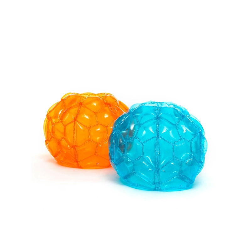 Innovagoods Bumpoy Lot de 2 bulles gonflables de 62 cm - Imperméables - Patch de réparation inclus - PVC - Bleu et orange