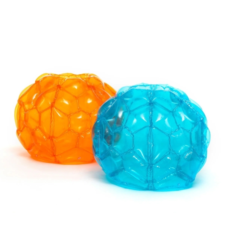 Innovagoods Bumpoy Lot de 2 bulles gonflables de 62 cm - Imperméables - Patch de réparation inclus - PVC - Bleu et orange