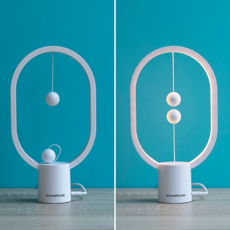 Lampe d'équilibre Magilum d'Innovagoods avec interrupteur magnétique - Puissance 3 W - Câble USB de 118 cm inclus - Lumière LED