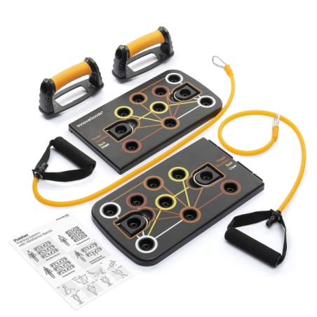 Kit d'entraînement avec bande de résistance Innovagoods Pulsher - Guide d'exercices - Détachable - Antidérapant - Supporte