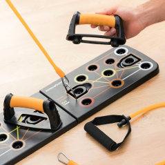Kit d'entraînement avec bande de résistance Innovagoods Pulsher - Guide d'exercices - Détachable - Antidérapant - Supporte