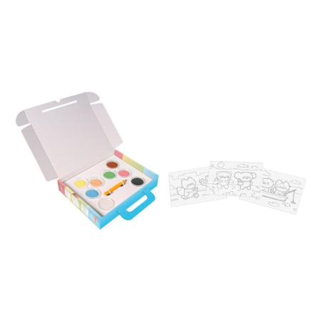 Kit de peinture sur sable Jovi Kawaii avec 8 pots de sable + 1 perforatrice + 3 feuilles de motifs Kawaii - Couleurs assorties