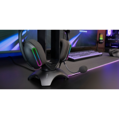 Casque gaming Mars Gaming MH-PRO - Câble de 180 cm - Coussinets d'air respirants - Commandes intégrées - Microphone intégré