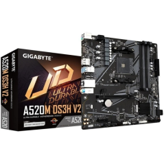 Carte mère Gigabyte A520M DS3H V2 AMD AM4 4xDDR4 - M.2, SATA, PCIe 3.0 - HDMI, DisplayPort, DVI, RJ-45, USB 3.2 - MicroATX