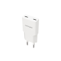 Chargeur mural Nanocable 2xUSB-C/PD 25W - Blanc
