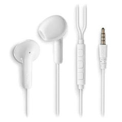 Écouteurs intra-auriculaires NGS CROSS FLIP avec microphone - Jack 3,5 mm - Bouton multifonction - Couleur blanche