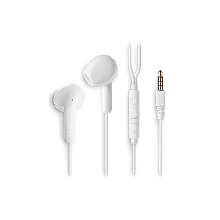 Écouteurs intra-auriculaires NGS CROSS FLIP avec microphone - Jack 3,5 mm - Bouton multifonction - Couleur blanche